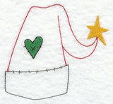 Star and Heart Santa Hat