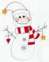 Heart and Stars Snowman