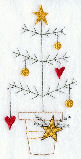 Hearts and Stars Christmas Tree