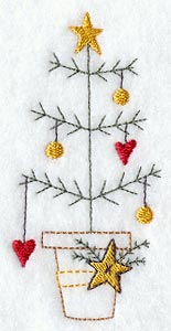 Hearts and Stars Christmas Tree