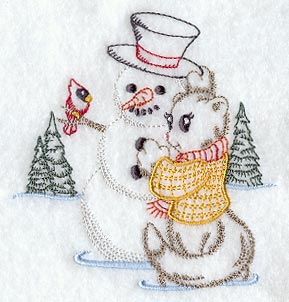 Ferret Makes a Snowman (Vintage)