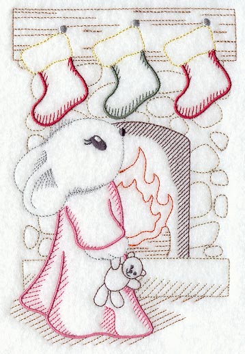 Mouse Hangs Stockings (Vintage)