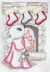 Mouse Hangs Stockings (Vintage)