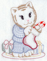 Kitty with Stocking and Gifts (Vintage)