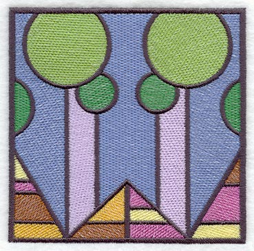 Arts and Crafts Stained Glass Square