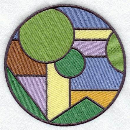Arts and Crafts Stained Glass Circle