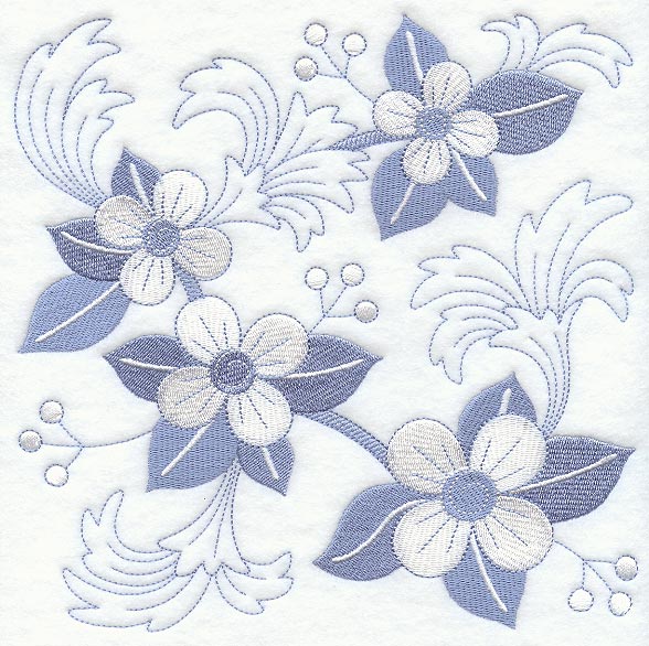 Out-of-the-Blue Flower Square