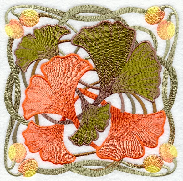 Ginkgo Leaf Square