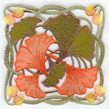 Ginkgo Leaf Square