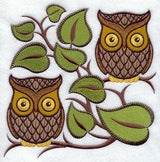 Retro Owl Square