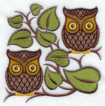 Retro Owl Square