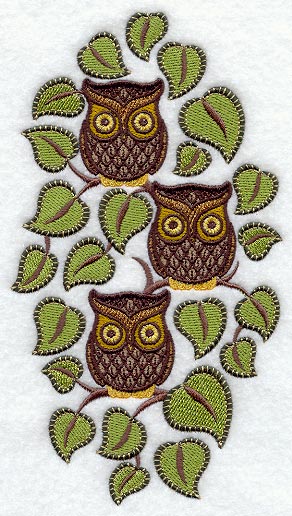 Retro Owl Trio