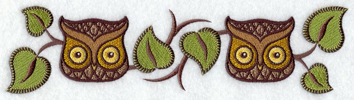Retro Owl Border