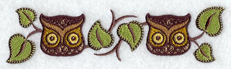 Retro Owl Border