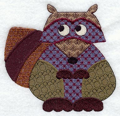 Retro Patchwork Raccoon