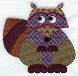 Retro Patchwork Raccoon