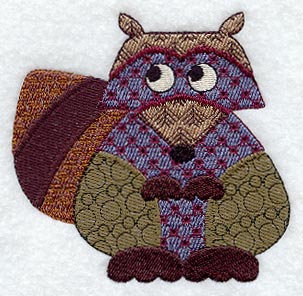 Retro Patchwork Raccoon