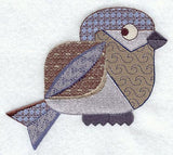 Retro Patchwork Chickadee