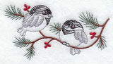 Vintage-Stitch Chickadee Duo