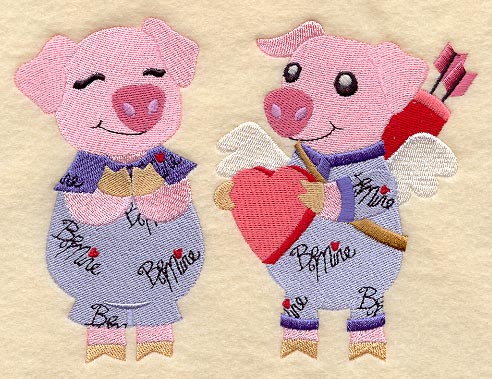 Pigs in Valentine Pajamas