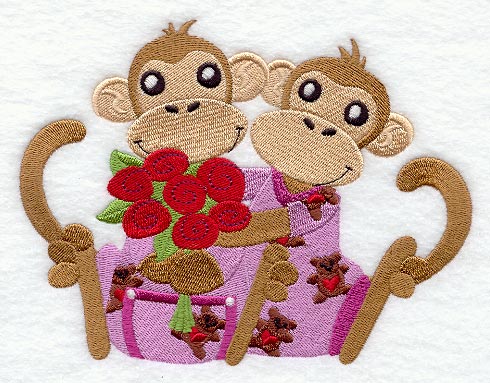 Monkeys in Valentine Pajamas