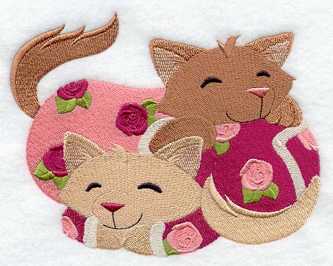 Kittens in Valentine Pajamas