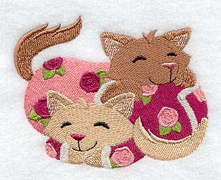 Kittens in Valentine Pajamas