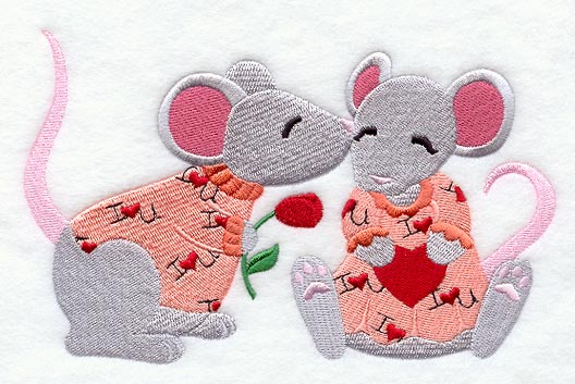 Mice in Valentine Pajamas