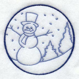 Winter Snowman Circle