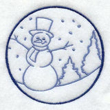 Winter Snowman Circle