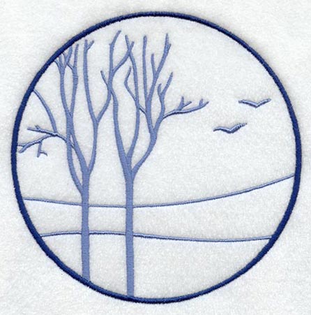 Winter Trees Circle