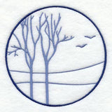 Winter Trees Circle