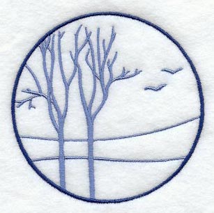 Winter Trees Circle