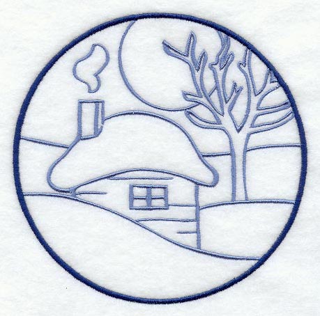 Winter Cottage Circle