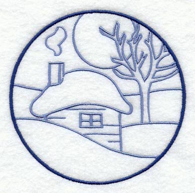 Winter Cottage Circle