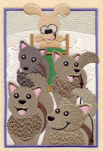Sled Dog Bunny Panel