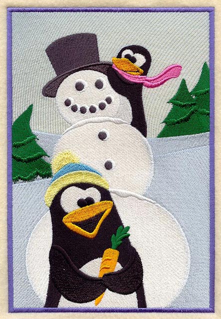 Build-a-Snowman Penguins Panel