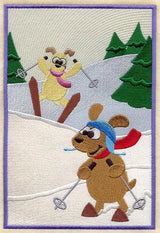 Skiing Puppies Panel