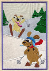 Skiing Puppies Panel