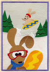 Snowboarding Bunnies Panel
