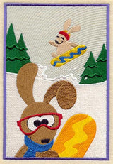 Snowboarding Bunnies Panel