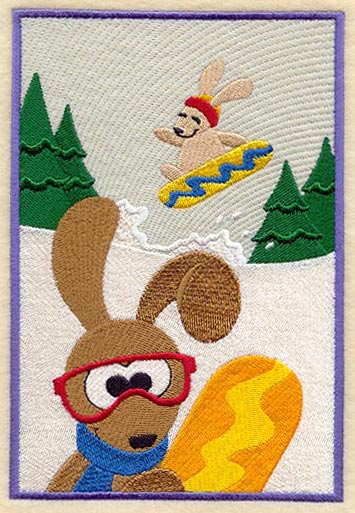 Snowboarding Bunnies Panel