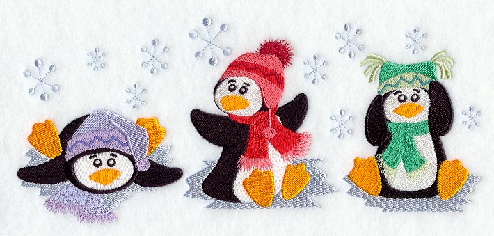 Winter Penguin Trio