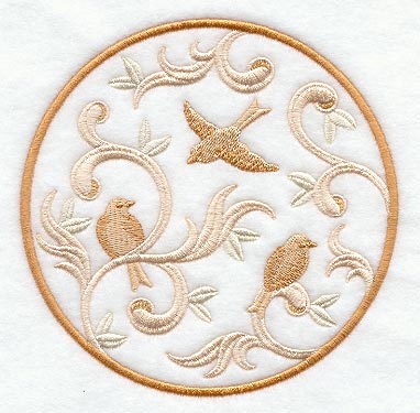 Birds and Swirls Circle