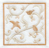Birds and Swirls Square
