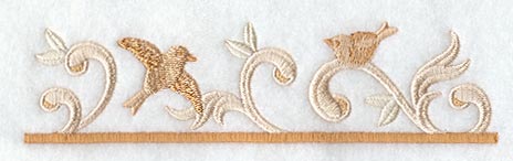 Birds and Swirls Border