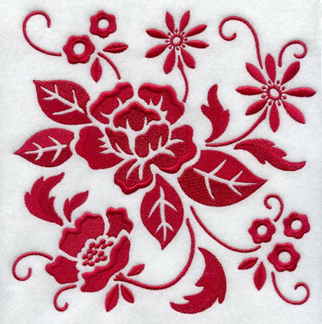 Simply Red Floral Square