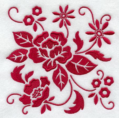 Simply Red Floral Square