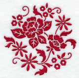 Simply Red Floral Circle