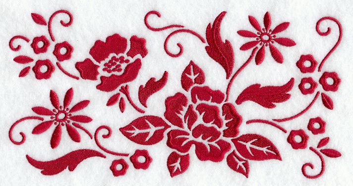 Simply Red Floral Border